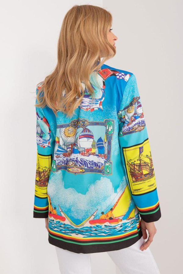 Multicolor Jacket in Jackets, Vests For Women with Spandex and Polyester
