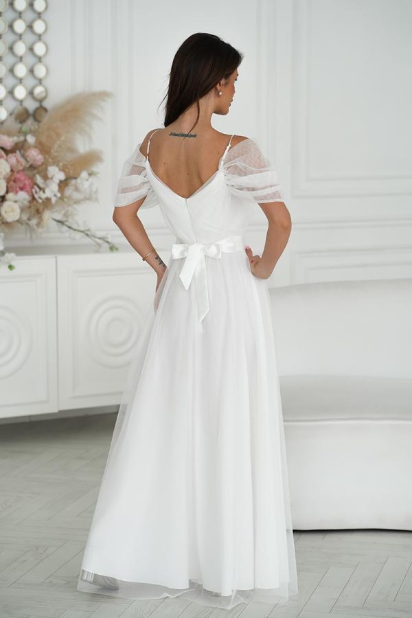 Beige Long Dress in Evening Dresses with