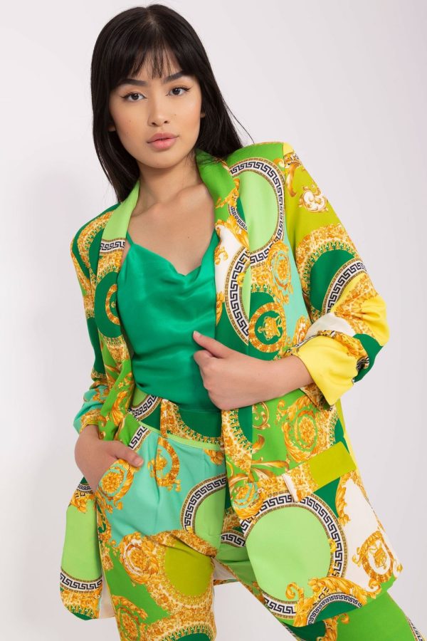 Green Jacket in Jackets, Vests For Women with Spandex and Polyester