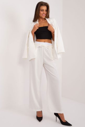 Beige Women Trousers in Pants, Trousers, Shorts with Spandex, Polyester and Viscose