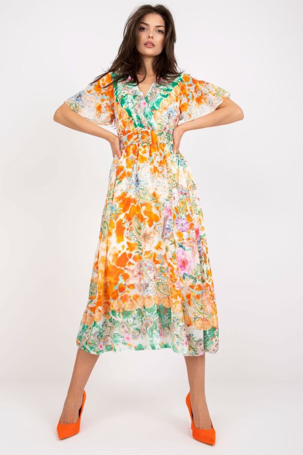 orange Daydress model 196204 Italy Moda