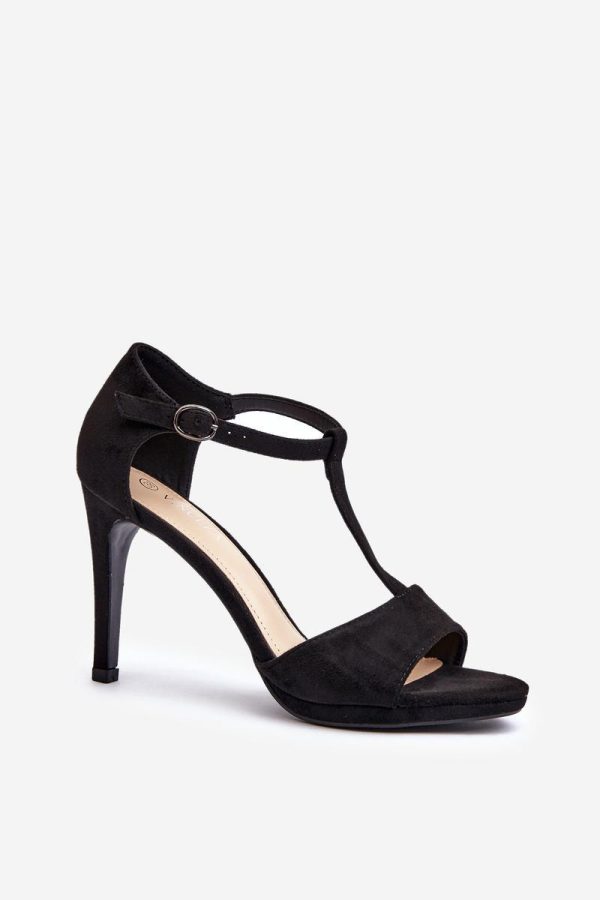 black Heel sandals model 196238 Step in style
