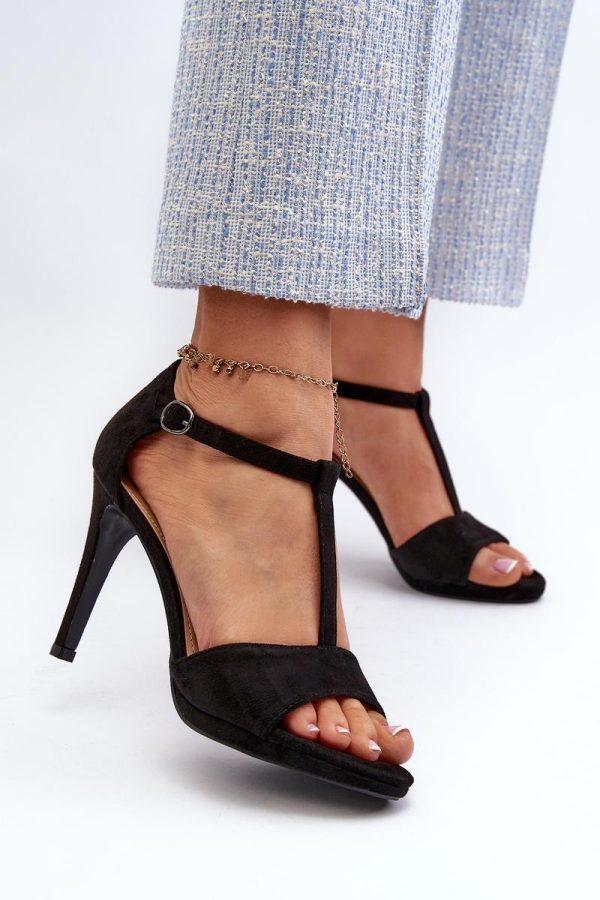 black Heel sandals model 196238 Step in style