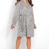 Grey Bathrobe in Dressing Gowns, Bathrobes For Women with