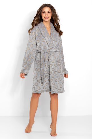 Grey Bathrobe in Dressing Gowns, Bathrobes For Women with