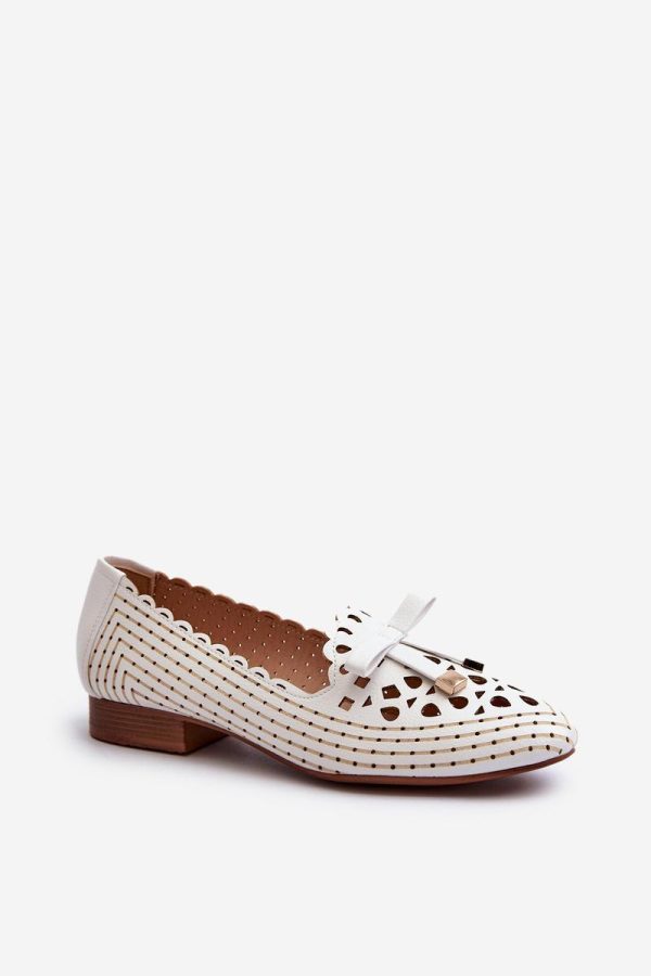 white Ballet flats model 196306 Step in style