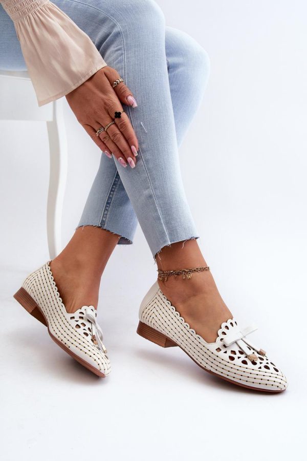 white Ballet flats model 196306 Step in style