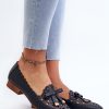Navy Blue Ballet Flats in Ballet Flats, Ballet Pumps For Women with Fabric, Footbed, Upper Height and Heel Height