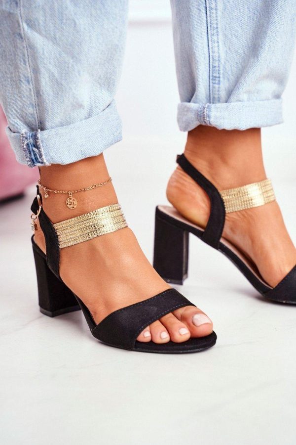 black Heel sandals model 196325 Step in style