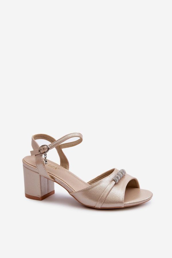 Yellow Heel Sandals in Sandals & Flip-Flops For Women with Fabric, Footbed and Heel Height