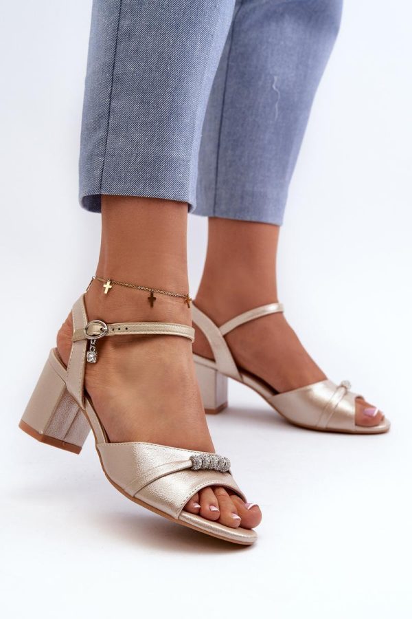 Yellow Heel Sandals in Sandals & Flip-Flops For Women with Fabric, Footbed and Heel Height