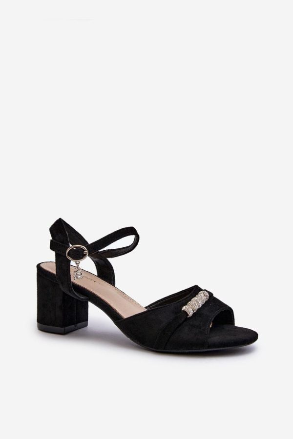black Heel sandals model 196332 Step in style