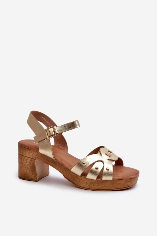 yellow Heel sandals model 196334 Step in style