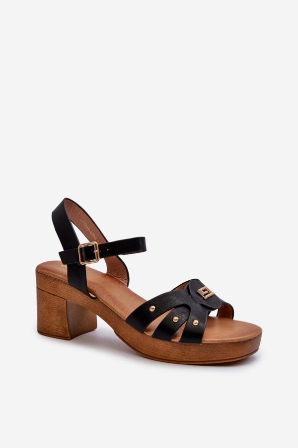 black Heel sandals model 196335 Step in style