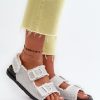 1027914.jpg White Sandals in Sandals & Flip-Flops For Women with Fabric, Footbed and Platform Height
