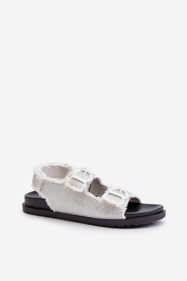 White Sandals in Sandals & Flip-Flops For Women with Fabric, Footbed and Platform Height