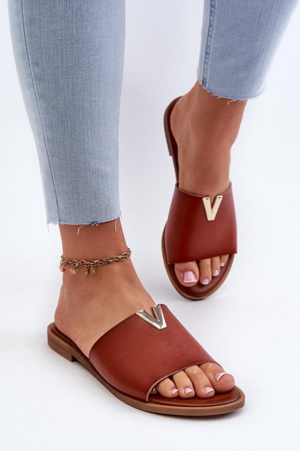 Brown Flip-flops in Sandals & Flip-Flops For Women with Fabric, Footbed and Heel Height