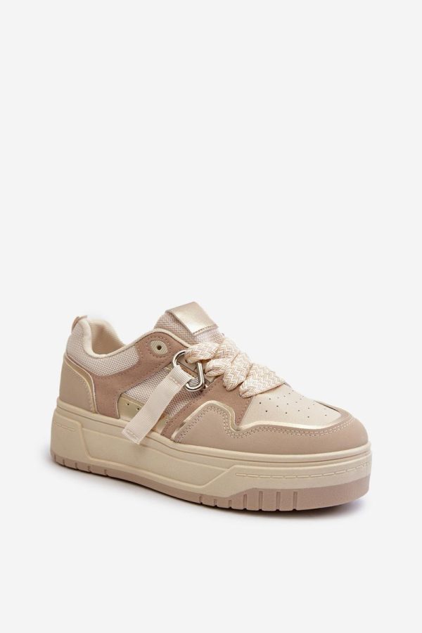 beige Platform sneakers model 196356 Step in style