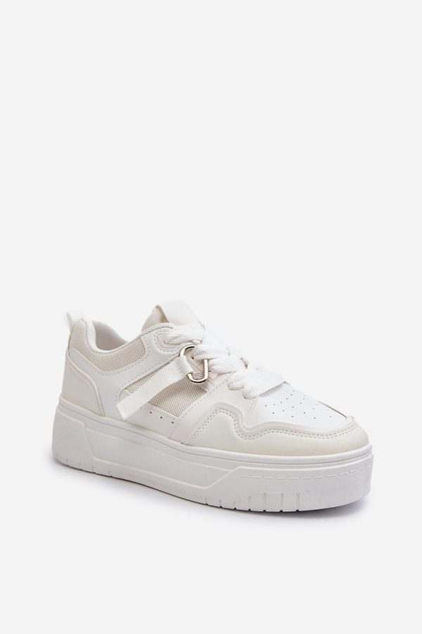 white Platform sneakers model 196357 Step in style