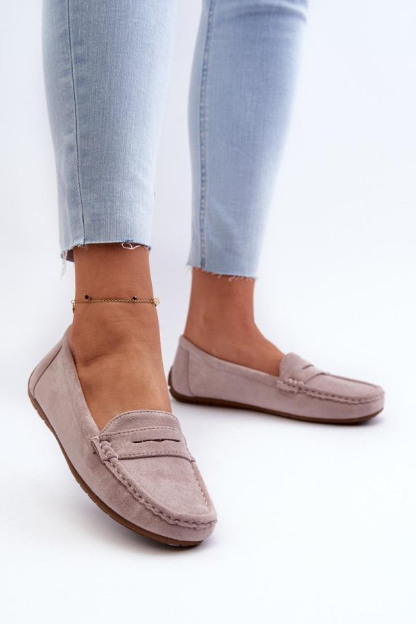 Violet Mocassin in Moccasins, Loafers with Fabric, Footbed, Upper Height and Sole Height