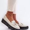 1028128.jpg Beige Mocassin in Moccasins, Loafers with Fabric, Footbed, Upper Height and Platform Height