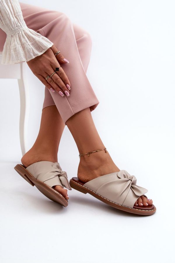 Beige Flip-flops in Sandals & Flip-Flops For Women with Fabric, Footbed and Heel Height