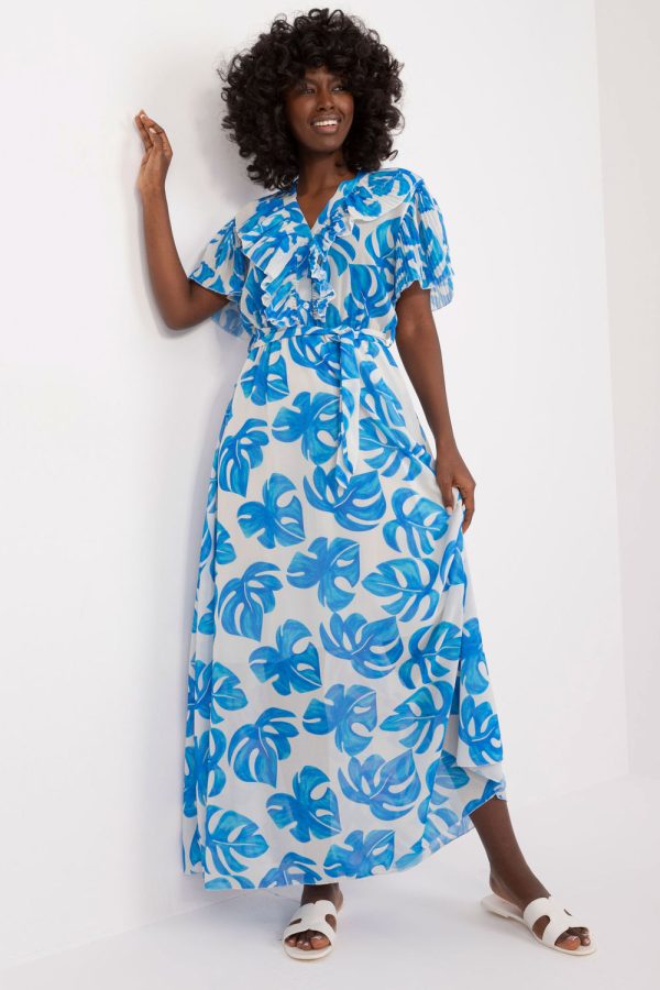 Blue Daydress in Day Dresses with Spandex and Polyester