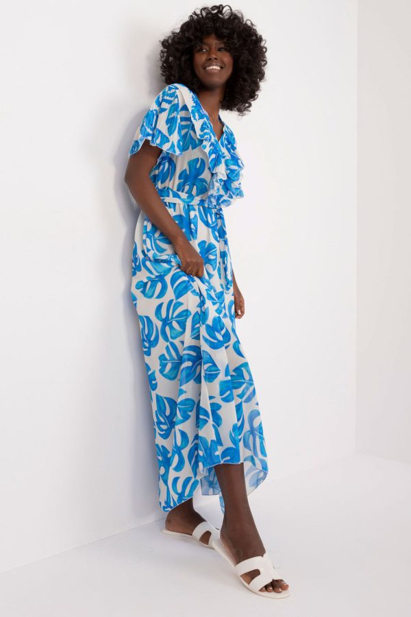 Blue Daydress in Day Dresses with Spandex and Polyester