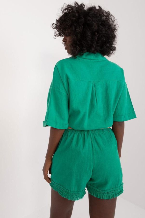 green Shorts model 196478 Italy Moda