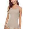Beige T-shirt in Nightgowns, Nighties, Sleep Shirts with Spandex and Viscose