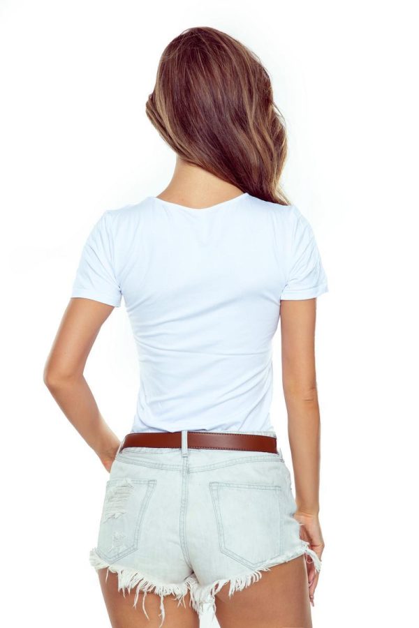 White Blouse in Women`s Blouses, Tunics with Cotton and Spandex
