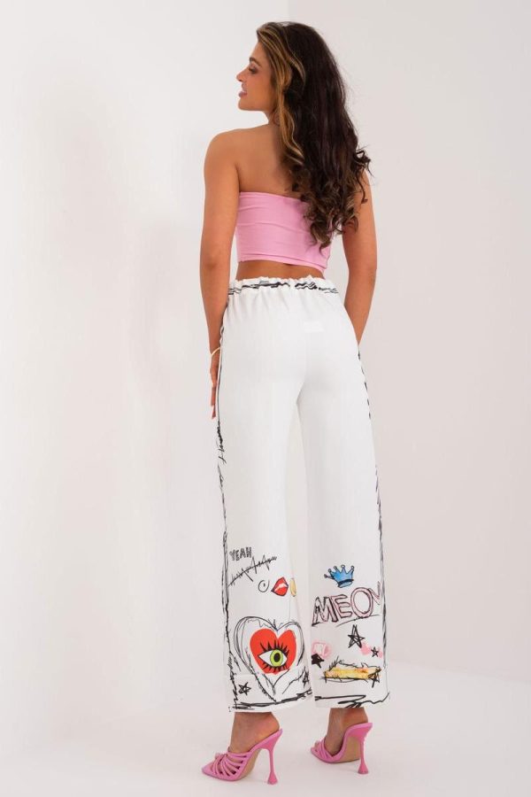 Beige Women Trousers in Pants, Trousers, Shorts with Spandex and Polyester