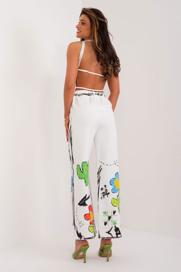 Beige Women Trousers in Pants, Trousers, Shorts with Spandex and Polyester