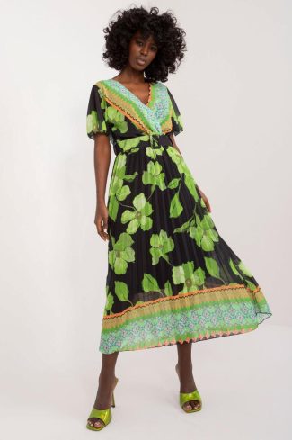 Black Daydress in Day Dresses with Spandex, Polyester and Viscose