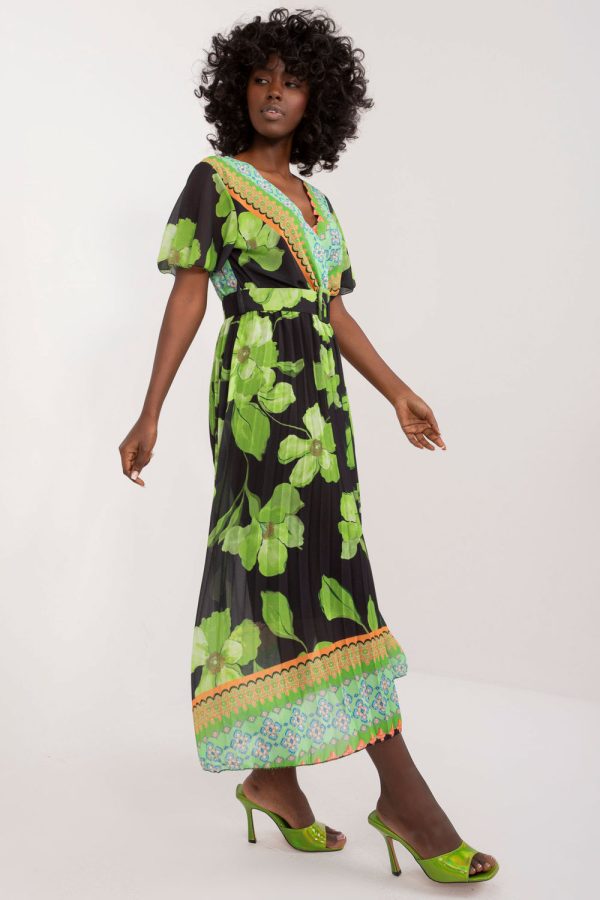 Black Daydress in Day Dresses with Spandex, Polyester and Viscose