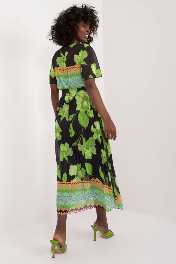 Black Daydress in Day Dresses with Spandex, Polyester and Viscose