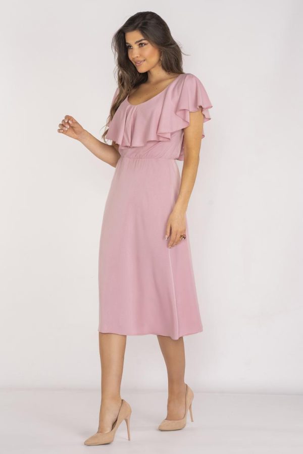 Pink Daydress in Day Dresses with Spandex and Viscose