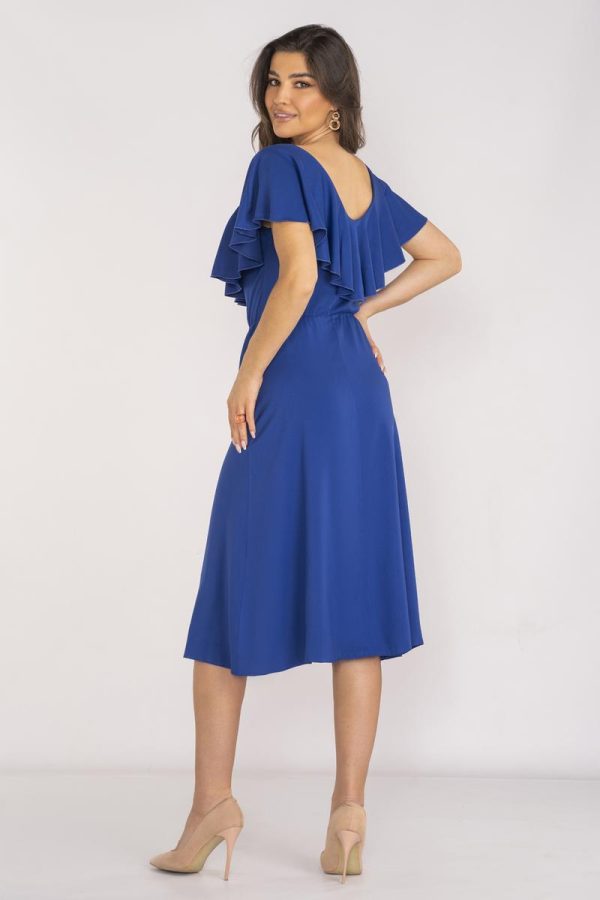 Blue Daydress in Day Dresses with Spandex and Viscose