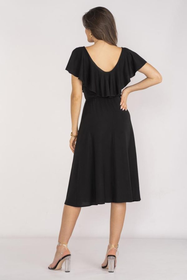 Black Daydress in Day Dresses with Spandex and Viscose