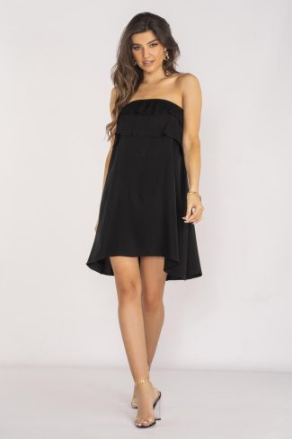 1028697 Black Daydress in Day Dresses with Spandex and Viscose