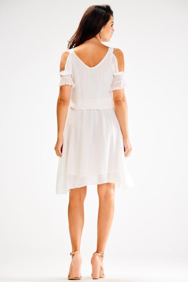 White Daydress in Day Dresses with Polyester