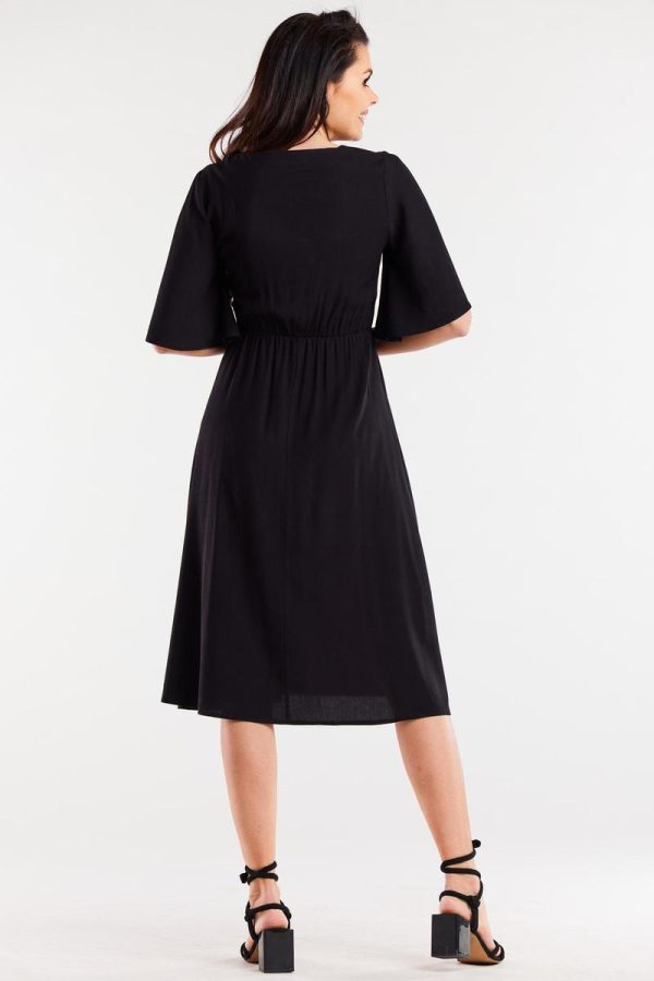 Black Daydress in Day Dresses with Spandex and Viscose