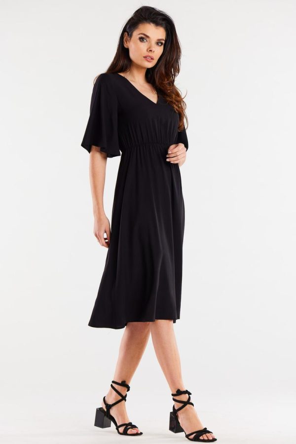 Black Daydress in Day Dresses with Spandex and Viscose