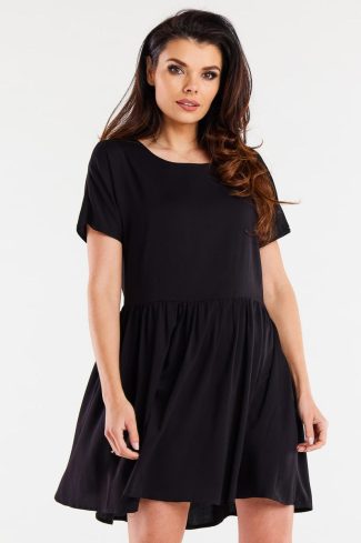 Black Daydress in Day Dresses with Spandex and Viscose