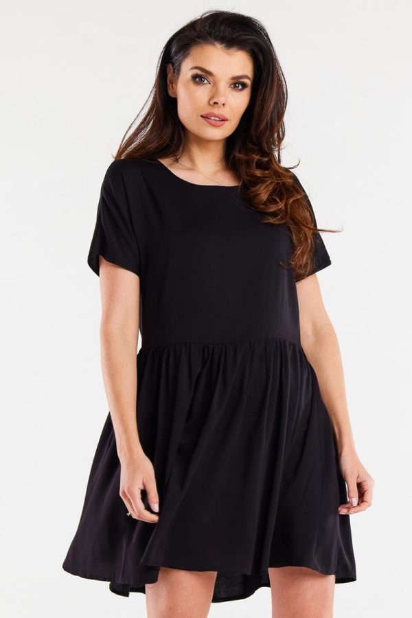 Black Daydress in Day Dresses with Spandex and Viscose