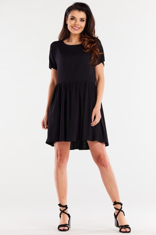 Black Daydress in Day Dresses with Spandex and Viscose