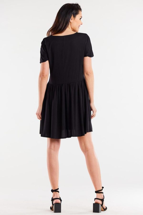 Black Daydress in Day Dresses with Spandex and Viscose