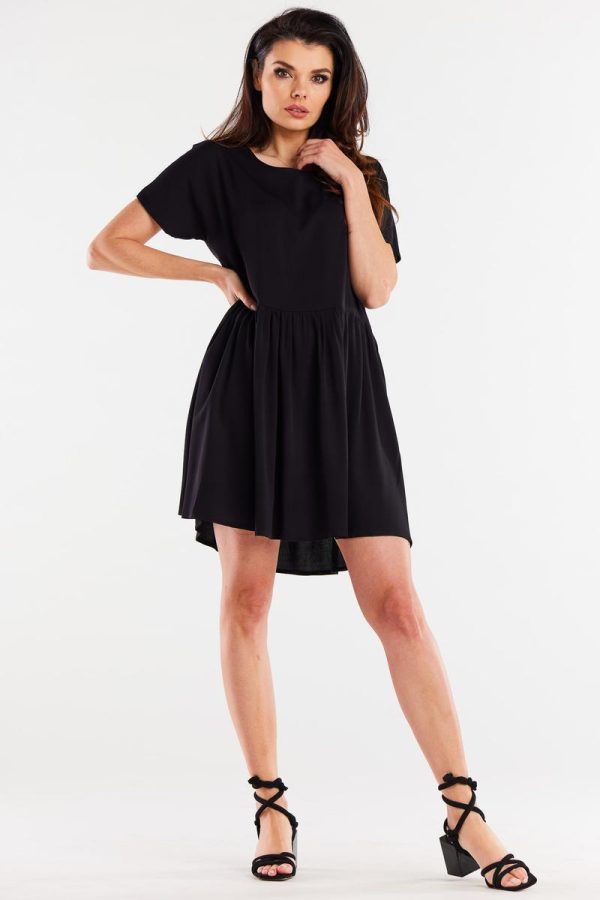 Black Daydress in Day Dresses with Spandex and Viscose