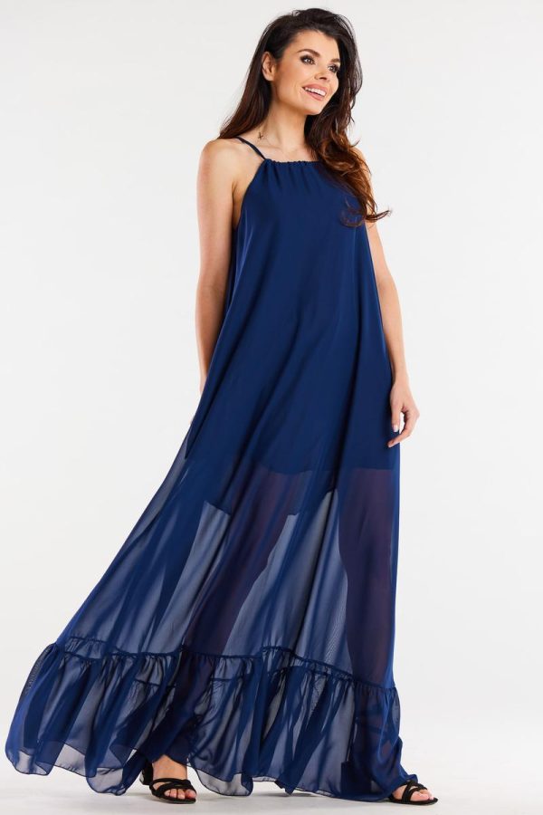Navy Blue Daydress in Day Dresses with Polyester