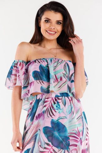 Multicolor Blouse in Women`s Blouses, Tunics with Polyester
